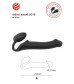 Черный безремневой страпон Silicone Bendable Strap-On L