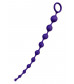 Фиолетовая силиконовая анальная цепочка Grape - 35 см.