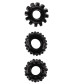 Набор из 3 черных эрекционных колец SET OF 3 COCKRINGS