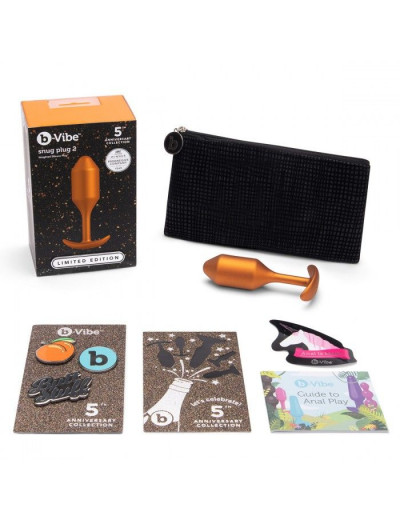 Пробка для ношения цветы бронзы B-vibe Snug Plug 2 - 11 см.