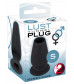 Черная анальная пробка с тоннелем Lust Tunnel Plug S - 7,5 см.