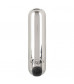 Серебристая перезаряжаемая вибропуля Rechargeable Hideaway Bullet - 7,5 см.
