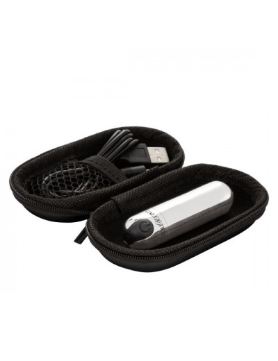 Серебристая перезаряжаемая вибропуля Rechargeable Hideaway Bullet - 7,5 см.