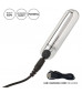 Серебристая перезаряжаемая вибропуля Rechargeable Hideaway Bullet - 7,5 см.