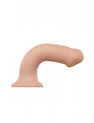 Телесный фаллос на присоске Silicone Bendable Dildo XL - 20 см.