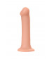 Телесный фаллос на присоске Silicone Bendable Dildo XL - 20 см.