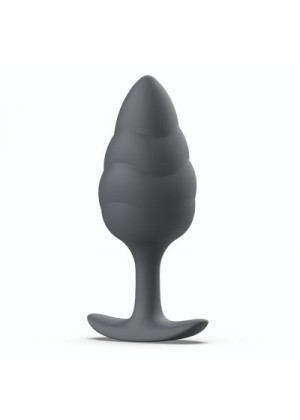 Серая анальная пробка Bswish Bfilled Basic Plus Wave - 10,8 см.