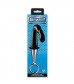 Чёрный изогнутый анальный плаг PROSTATE PLUG PLATED HANDLE