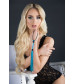 Голубая мини-плеть из силикона и акрила SILICONE FLOGGER WHIP - 25,6 см.