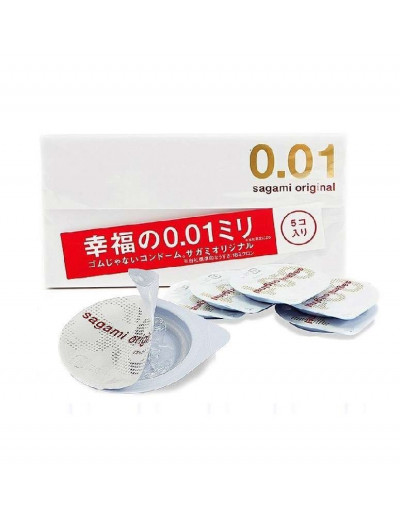 Супер тонкие презервативы Sagami Original 0.01 - 5 шт.