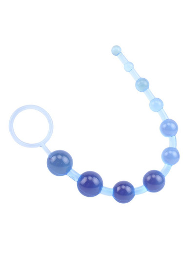 Голубая анальная цепочка Sassy Anal Beads - 26,7 см.