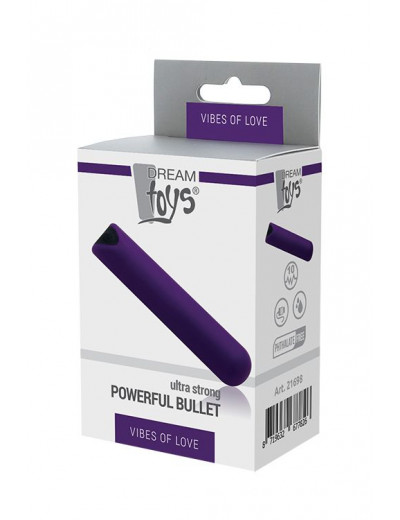 Фиолетовый мини-вибратор POWERFUL BULLET