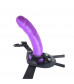 Фиолетовый страпон на черных трусиках Harness and Probe - 16,5 см.