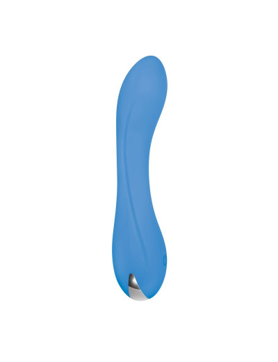 Голубой вибратор для G-точки Blue Crush - 11,9 см.