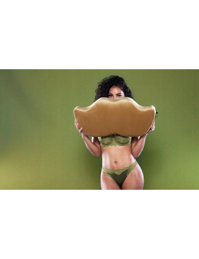 Подушка для любви Mustache Wedge из бронзовой микрофибры