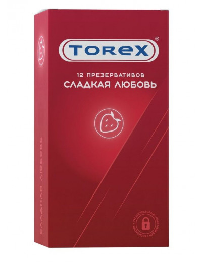 Презервативы Torex  Сладкая любовь  с ароматом клубники - 12 шт.