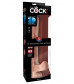 Телесный фаллоимитатор на присоске 12  Triple Density Cock with Balls - 33 см.