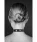 Чокер с надписью COLLIER STRASS SLAVE CUIR BOVIN