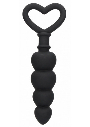 Черная анальная елочка Anal Love Beads - 15,3 см.