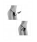 Черные трусики Crotchless Pleasure Pearls S-M-L с бусинами и анальным стимулятором