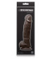 Коричневый фаллоимитатор с мошонкой на присоске 5 Inch Dildo - 17,5 см.