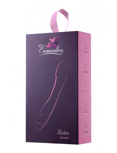 Розовый вибромассажер Eromantica Kristen - 22,5 см.