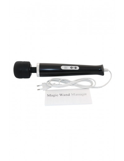 Чёрный проводной вибромассажер Magic Wand