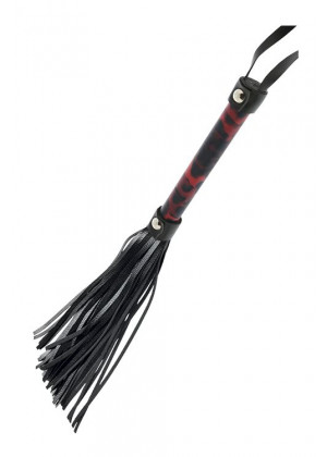 Чёрно-красная плеть BLAZE FLOGGER - 43 см.