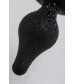 Черная анальная втулка Spade XS - 6,5 см.