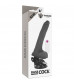 Черный вибратор на мощной присоске Basecock Realistic Vibrator Remote Control - 18,5 см.