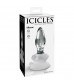 Прозрачная стеклянная пробка Icicles №91 с силиконовой присоской - 10 см.