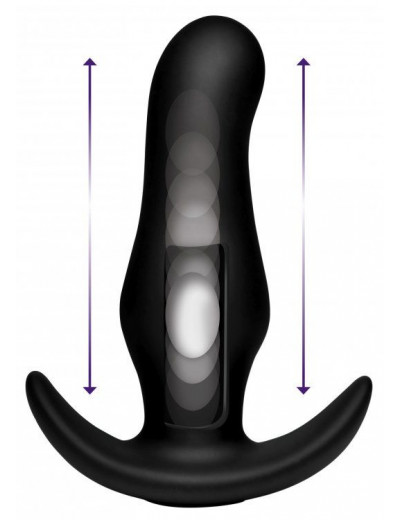 Черная анальная вибропробка Kinetic Thumping 7X Prostate Anal Plug - 13,3 см.