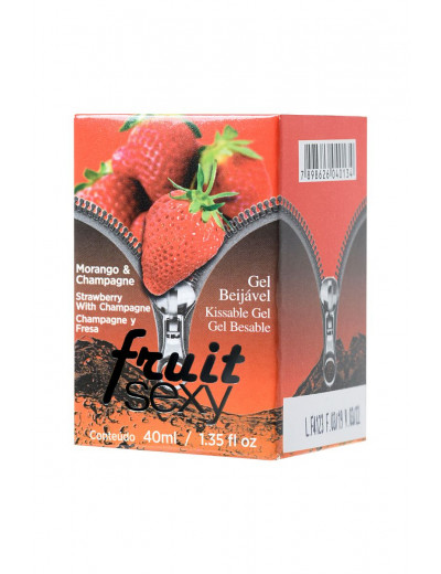 Массажное масло FRUIT SEXY Strawberry   Champagne с ароматом клубники и шампанского - 40 мл.