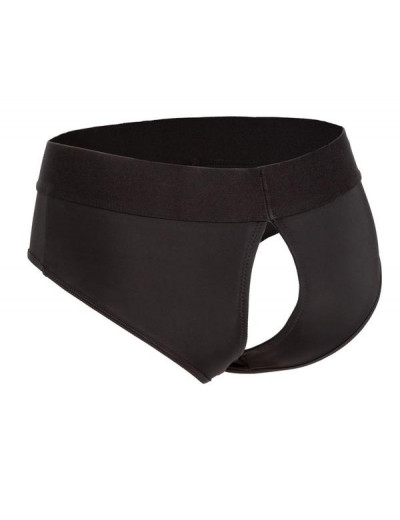 Черные трусы для страпона BACKLESS BRIEF HARNESS 2XL/3XL