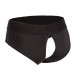 Черные трусы для страпона BACKLESS BRIEF HARNESS 2XL/3XL