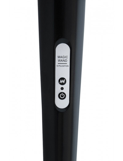 Чёрный беспроводной массажер Magic Wand с 10 режимами