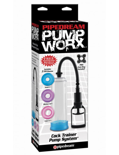 Вакуумная помпа Pump Worx Cock Trainer Pump System с цветными вставками