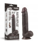 Коричневый фаллоимитатор Sliding-Skin Dong 9.5 - 24 см.