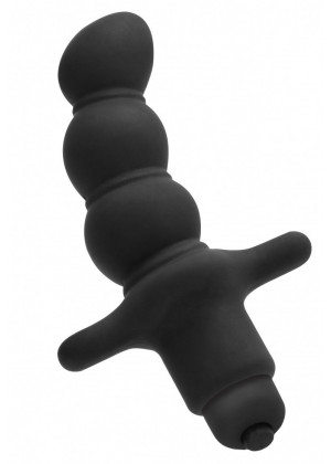 Черный анальный вибростимулятор N 53 Anal Finger Stimulator - 16,5 см.