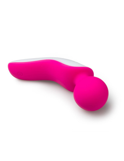 Розово-белый вибромассажер Easytoys Mini Wand Massager