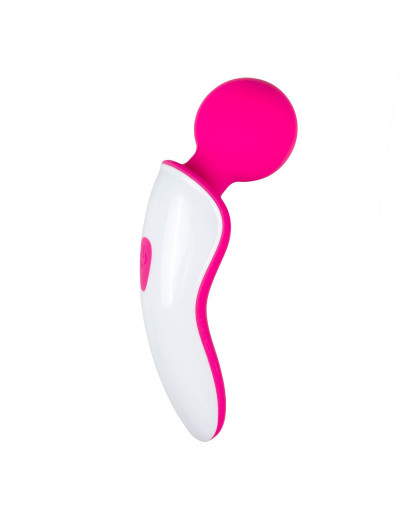 Розово-белый вибромассажер Easytoys Mini Wand Massager