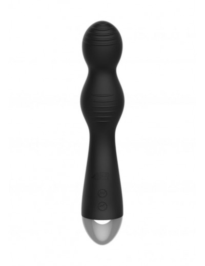 Чёрный вибратор с электростимуляцией E-Stimulation G-spot Vibrator - 19,5 см.