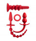 Набор для анальной стимуляции MENZSTUFF PLEASURE SET RED