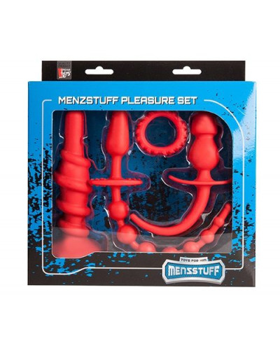 Набор для анальной стимуляции MENZSTUFF PLEASURE SET RED