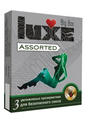 Презервативы LUXE Big Box Assorted с различным рельефом - 3 шт.