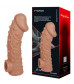 Телесная насадка на фаллос с отверстием для мошонки EXTREME SLEEVE - 15,6 см.
