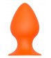 Оранжевая анальная пробка PLUG WITH SUCTION CUP - 11,6 см.