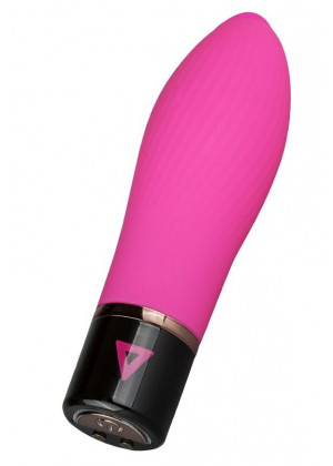 Розовый силиконовый мини-вибратор Lil Swirl - 10 см.