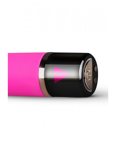 Розовый силиконовый мини-вибратор Lil Swirl - 10 см.