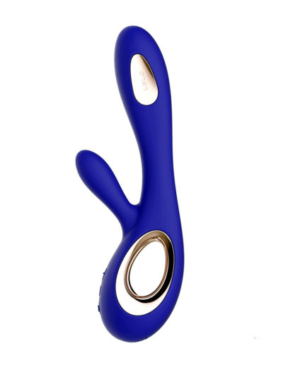 Синий вибратор-кролик Lelo Soraya Wave - 21,8 см.